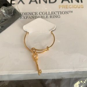 Alex and ani skeleton key ring